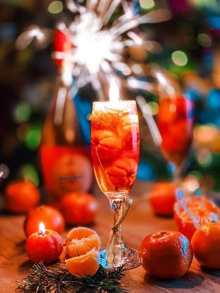 🍷 Гелева свічка &laquo;Мандаринове шампанське&raquo; 11376531 фото