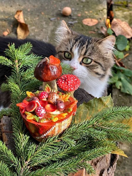 🍄 Свічка &laquo;Корзинка грибів&raquo; 111377102 фото