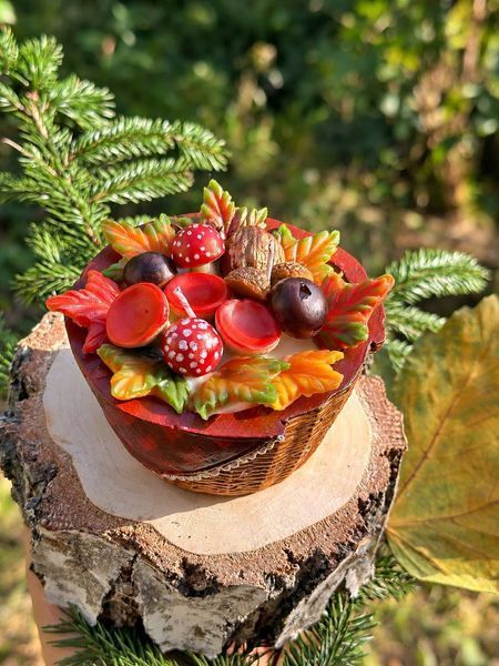 🍄 Свічка &laquo;Корзинка грибів&raquo; 111377102 фото