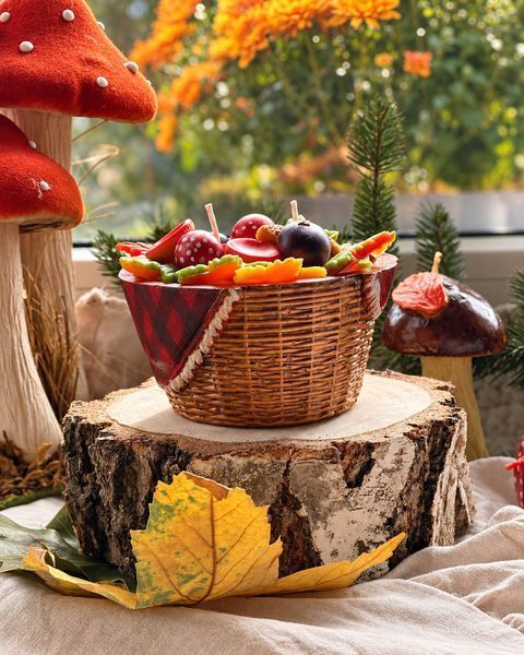 🍄 Свічка &laquo;Корзинка грибів&raquo; 111377102 фото