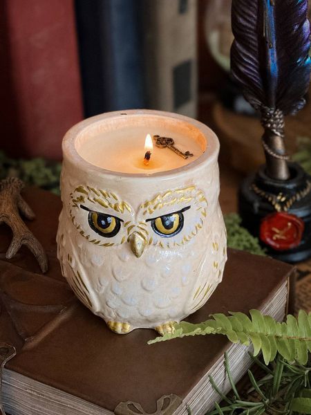 🦉 Свічка-сова &laquo;Хранителька таємних знань&raquo; 111377070 фото