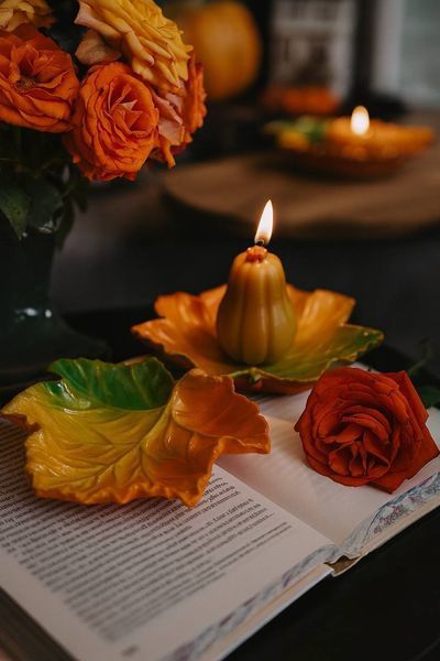 🍂 Підставка для свічки "Осінній лист" 111376688 фото 🍂 Підставка для свічки "Осінній лист" 111376688 фото