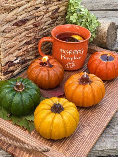 🎃 Свеча из пчелиного воска &laquo;Тыквенное сияние&raquo; 11376374 фото