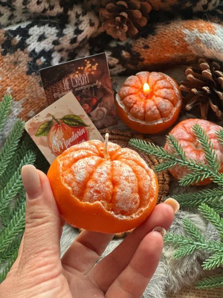 🍊 Свічка &ldquo;Мандарин Нова - напівочищений&rdquo; 111376744 фото