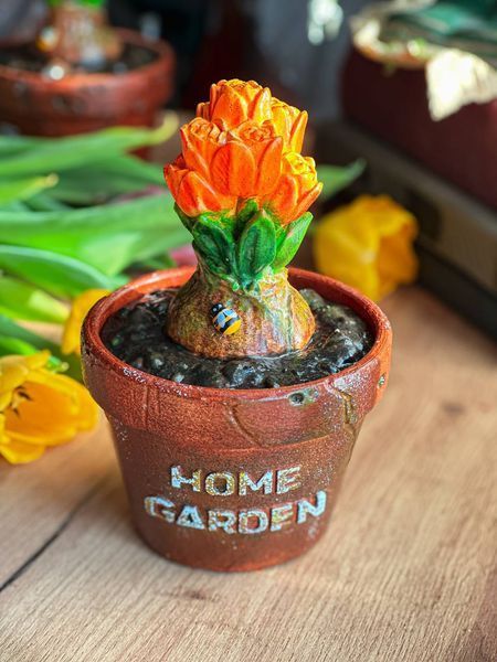 🌷 Свеча-тюльпан в горшочке &laquo;Home Garden&raquo; 111376940 фото