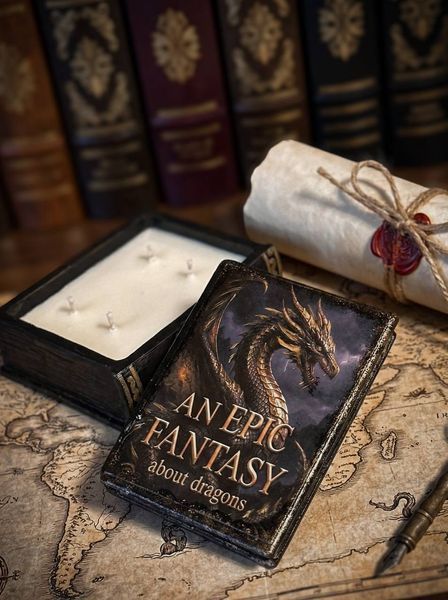 🐉 Свеча-книга &laquo;Эпическое фэнтези о драконах&raquo; 111376864 фото