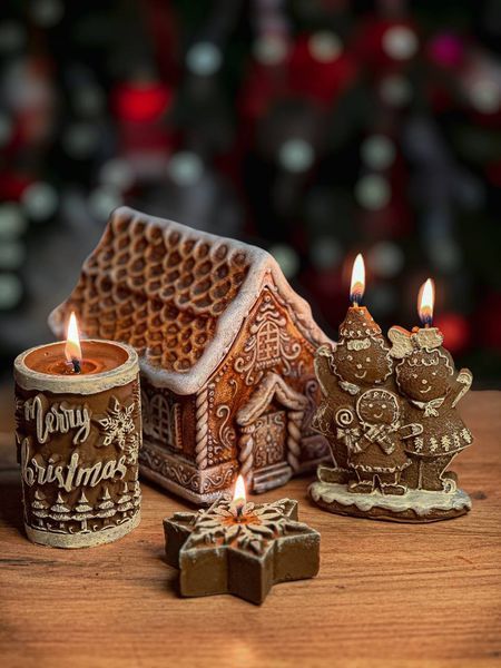 🎄 Набір свічок «Пряникове містечко» 111376820 фото 🎄 Набір свічок «Пряникове містечко» 111376820 фото