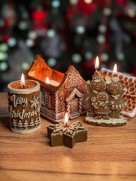 🎄 Набір свічок «Пряникове містечко» 111376820 фото 🎄 Набір свічок «Пряникове містечко» 111376820 фото