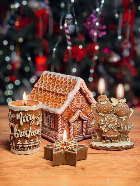 🎄 Набір свічок «Пряникове містечко» 111376820 фото 🎄 Набір свічок «Пряникове містечко» 111376820 фото
