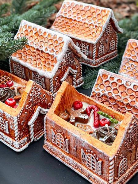 🎄 Набір свічок «Пряникове містечко» 111376820 фото 🎄 Набір свічок «Пряникове містечко» 111376820 фото