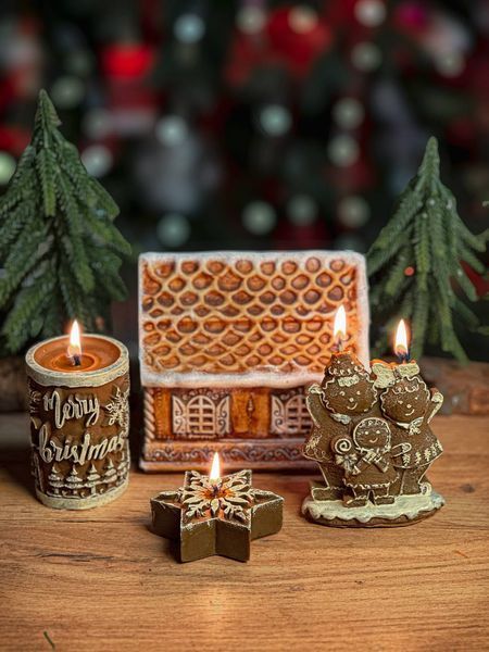 🎄 Набір свічок «Пряникове містечко» 111376820 фото 🎄 Набір свічок «Пряникове містечко» 111376820 фото