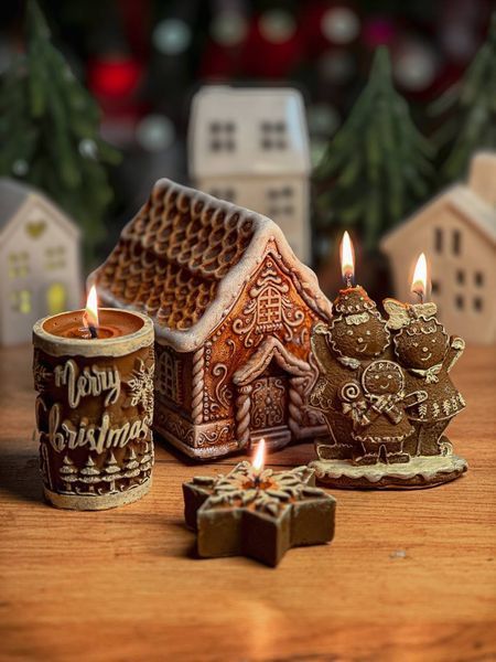 🎄 Набір свічок «Пряникове містечко» 111376820 фото 🎄 Набір свічок «Пряникове містечко» 111376820 фото