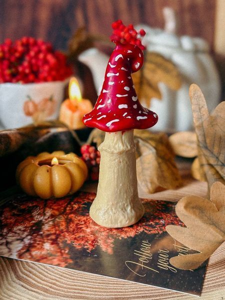 🍄 Свічка &ldquo;Гриб мухомор XL&rdquo; 111376694 фото