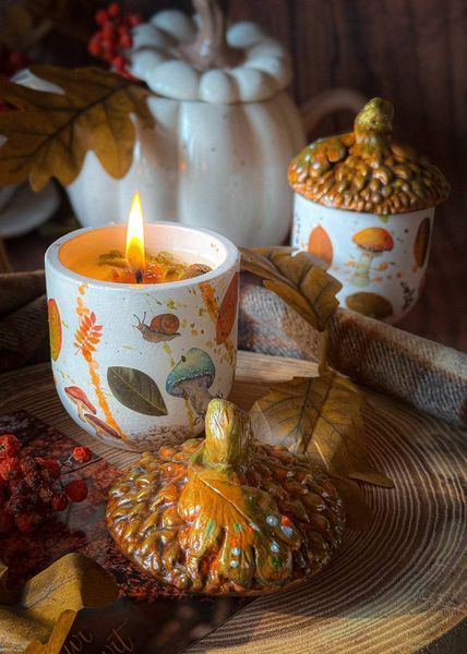 🍂 Свічка &laquo;Autumn Forest Acorn&raquo; 111376696 фото