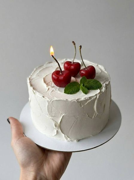 🍒 Набор из трёх свечей &laquo;Черешня&raquo; 111377022 фото