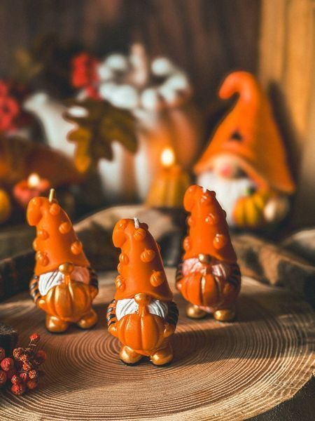 🎃 Свеча "Pumpkin gnome" 111376699 фото