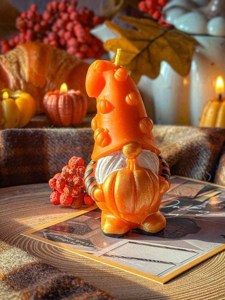 🎃 Свеча "Pumpkin gnome" 111376699 фото