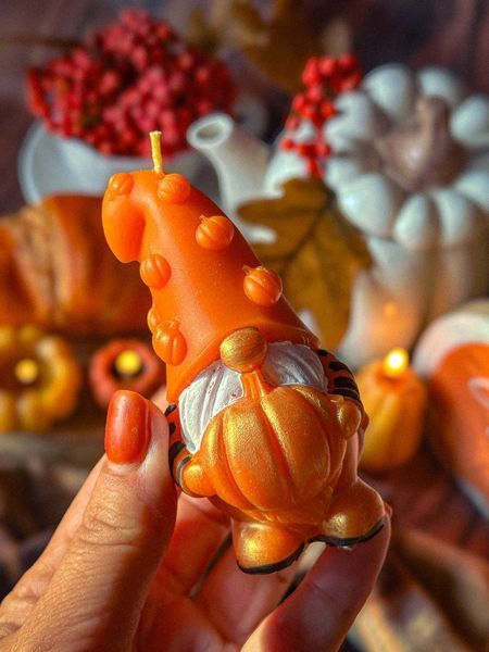 🎃 Свеча "Pumpkin gnome" 111376699 фото