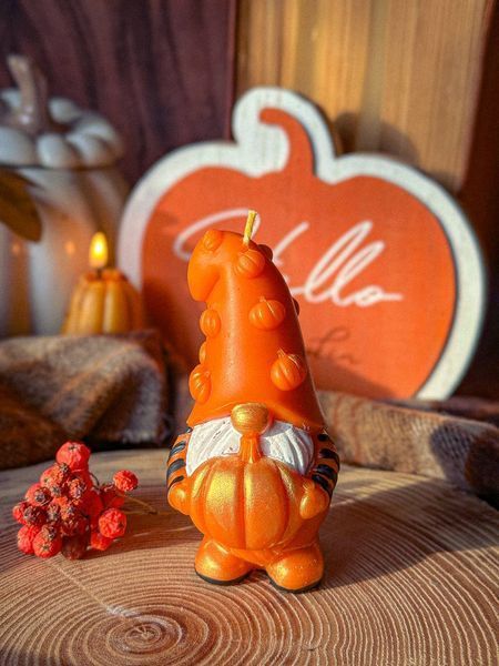 🎃 Свеча "Pumpkin gnome" 111376699 фото