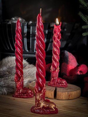 🕯️ Свічка для сервіровки столу «Christmas deer» 11376451 фото