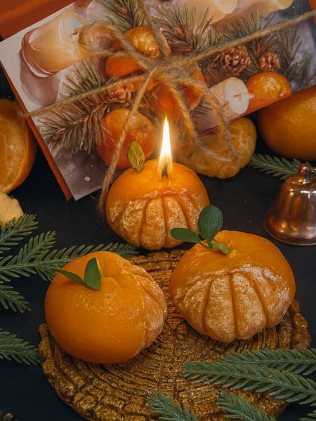 🍊 Свічка &laquo;Мандарин-клементин&raquo; в шкірці 7703662 фото