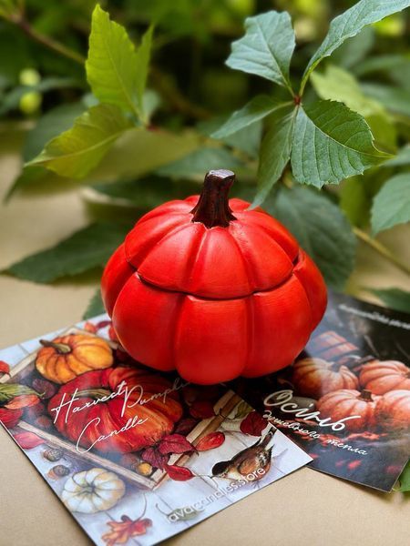 🍂 Свічка у формі гарбуза 10х10 см - &laquo;Pumpkin space&raquo; 11376329 фото