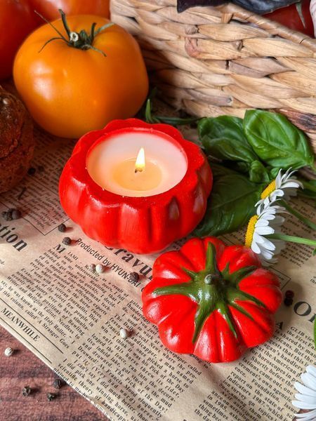 🍅 Свічка &laquo;Помідор з Грядки&raquo; 111377028 фото