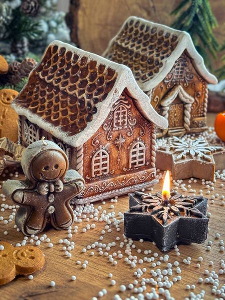 🏠 Різдвяна свічка «Gingerbread house» 1113766414 фото