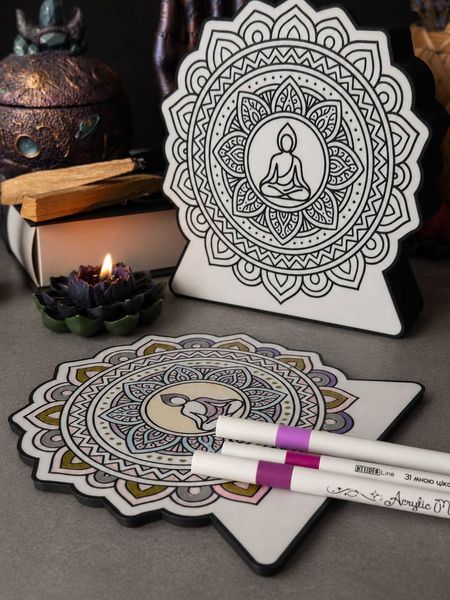 🧘&zwj;♀️ Ночник-мандала для раскрашивания 112_3dl фото