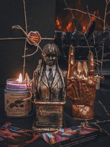 🧿 Свеча &laquo;Рич&raquo; по мотивам сериала &laquo;Венздей&raquo;. 10919589 фото