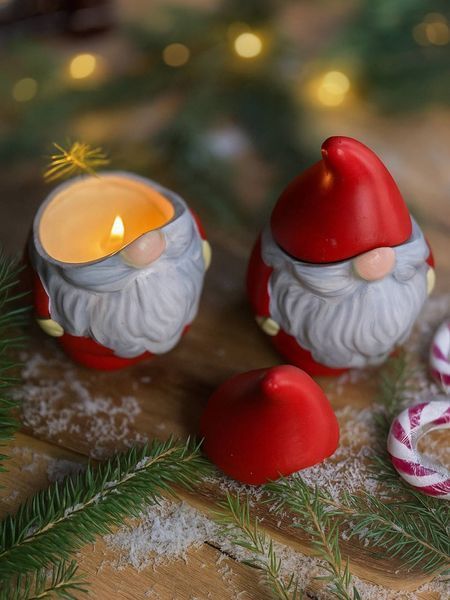 🎅 Свеча &laquo;Гном - помощник Санты&raquo; 111376776 фото