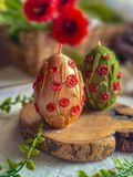 🥚 Великодня свічка-писанка &laquo;Маківка&raquo; 111376912 фото