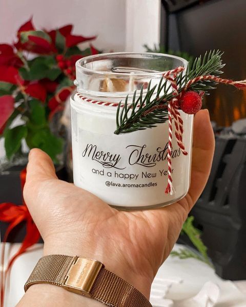 🎄 Соевая свеча в баночке &laquo;Merry Christmas&raquo; 8228280 фото