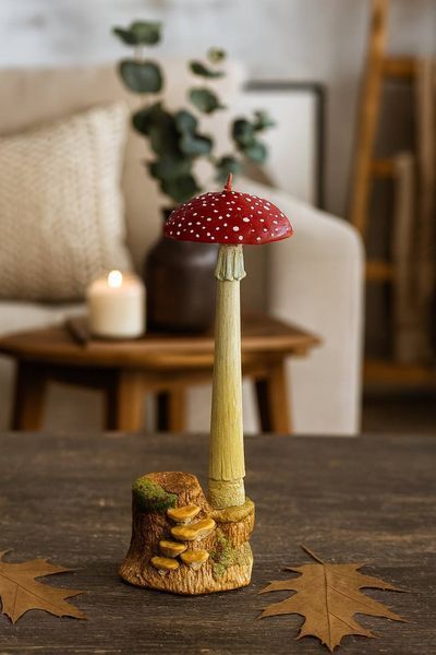 🍄 Набір свічка + підсвічник &laquo;AMANITA Classic&raquo; 111376714 фото