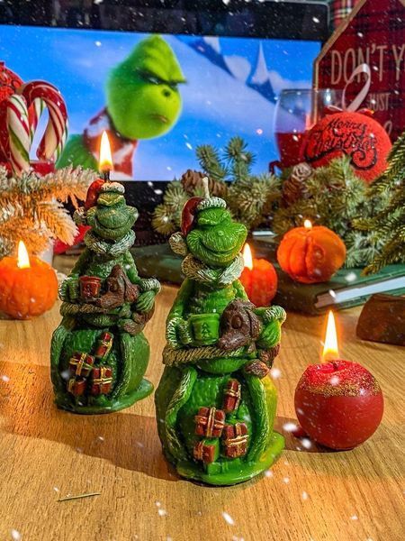 🎅 Свічка декоративна &laquo;Грінч і Макс&raquo; 11376523 фото