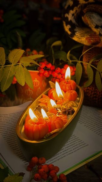 🕯️ Свічка "Harvest Pumpkin Candle" 1113766372 фото