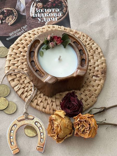 🧿 Свічка-талісман &laquo;Золота Підкова Удачі&raquo; 111376788 фото
