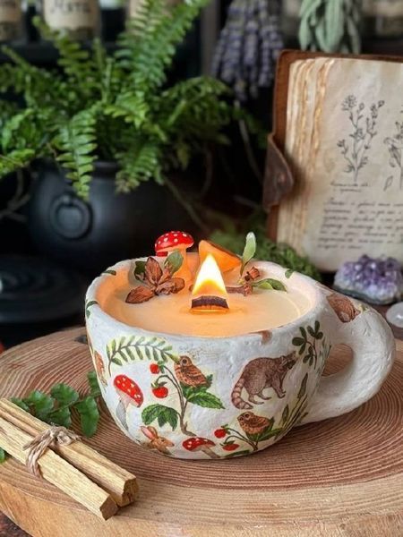 🕯️ Набір з 3х свічок &laquo;Лісовий вівтар&raquo; 111376994 фото
