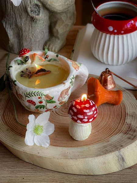 🕯️ Набір з 3х свічок &laquo;Лісовий вівтар&raquo; 111376994 фото