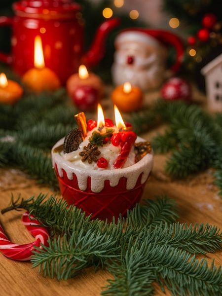 🍰 Свічка &laquo;Різдвяний Десерт&raquo; 111376790 фото