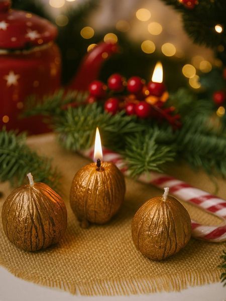 🌰 Свеча &laquo;Орешек&raquo; 111376792 фото