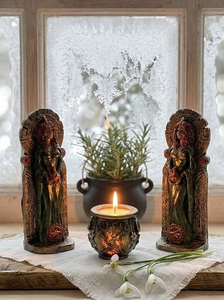 🌿 Алтарная Свеча-Статуэтка "Богиня Бригитта" 111376860 фото