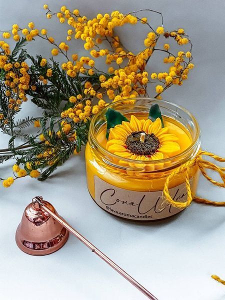 🌻 Свічка з соєвого воску &laquo; СоняШна&raquo; 11106763 фото