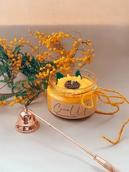 🌻 Свічка з соєвого воску &laquo; СоняШна&raquo; 11106763 фото