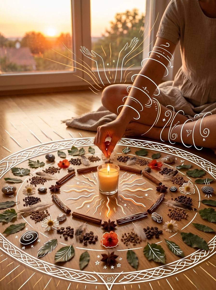 Створення мандали навколо натуральної свічки | Lava Candles
