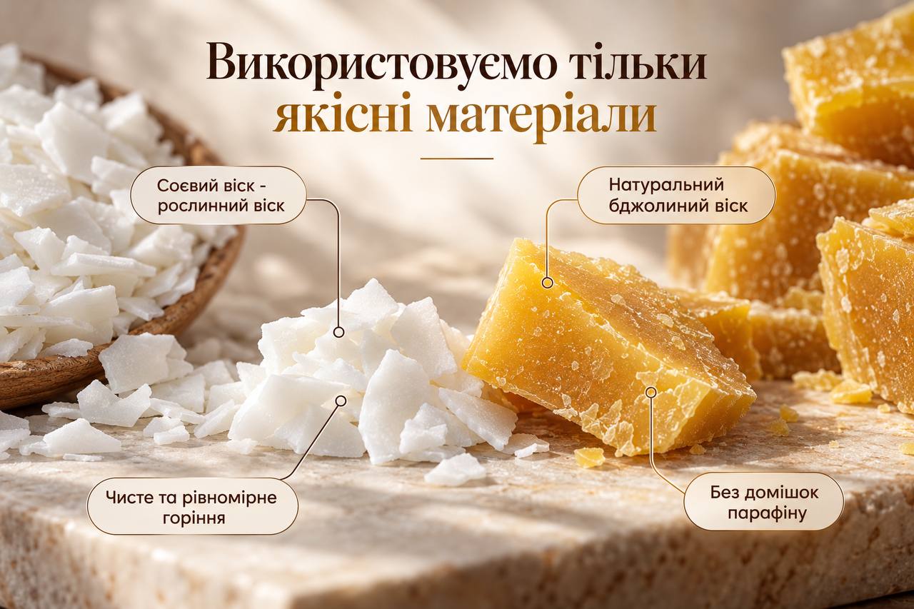 Натуральний соєвий і бджолиний віск для свічок ручної роботи | LavaAromaCandles