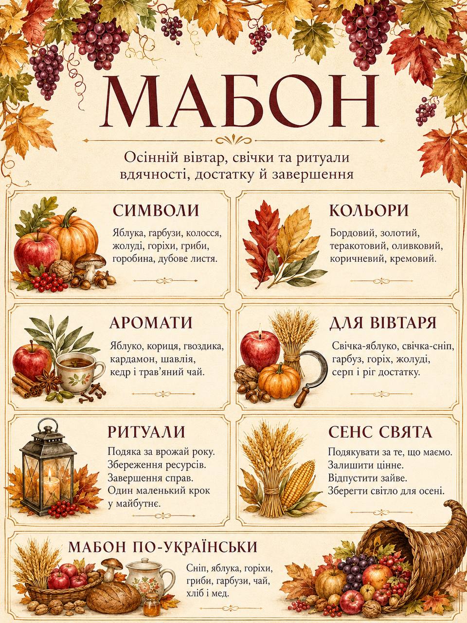 Осінній вівтар Мабону зі свічками, яблуками та колоссям | LavaAromaCandles